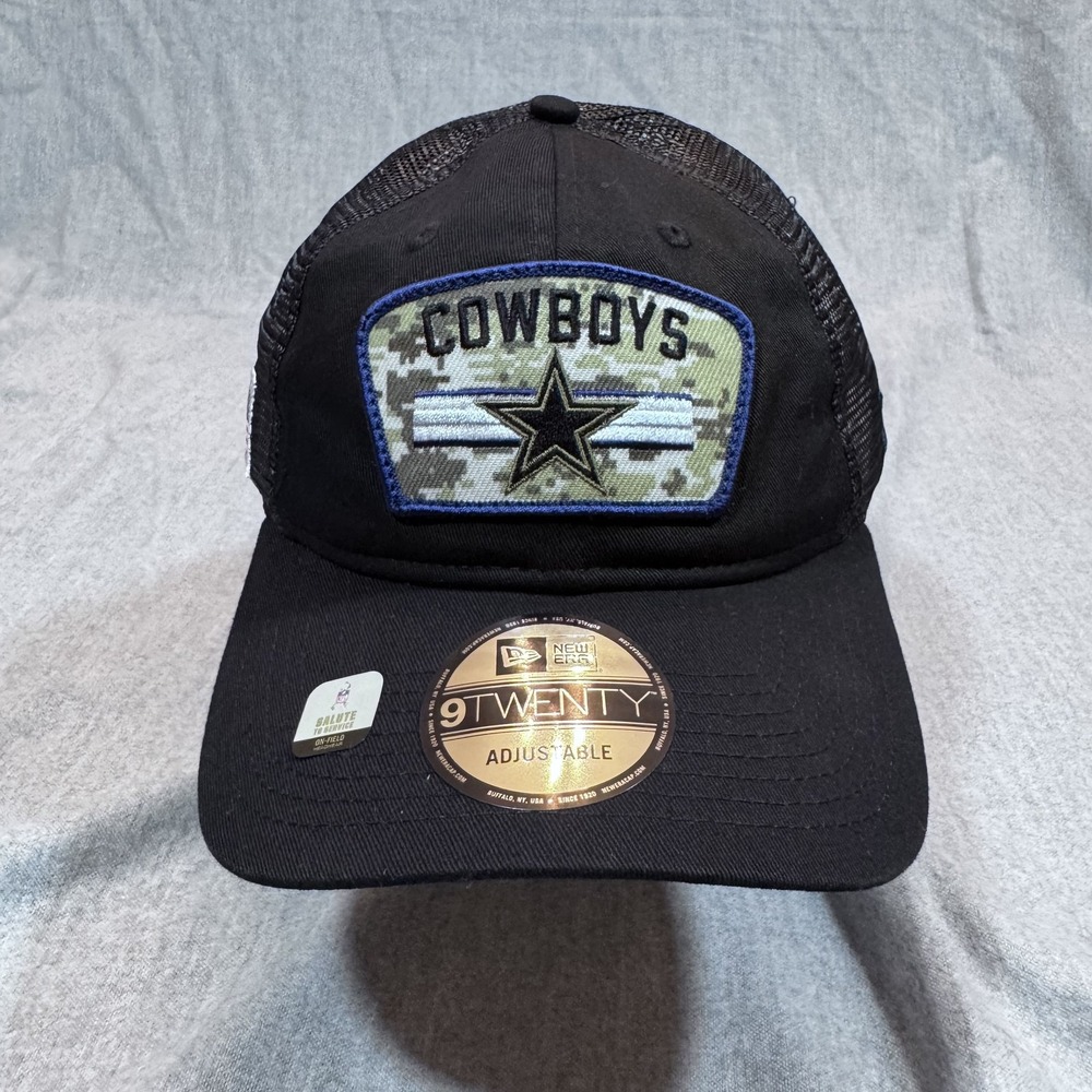 Dallas Cowboys Hat Cap Mens New Era Snap Back Black Camo Trucker NFL‎ Football